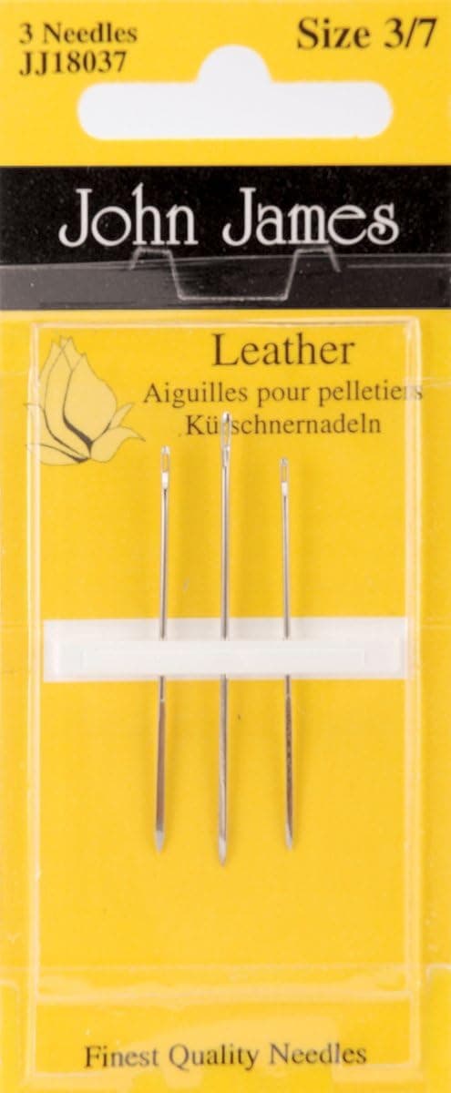 Colonial Needle Leather Hand Needles - Assorted 3/Pkg