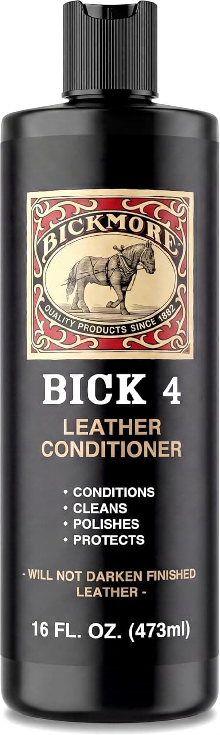 Bick 4 Leather Conditioner & Cleaner, Won't Darken Boots, Couch, Bags 16 oz - Made in USA