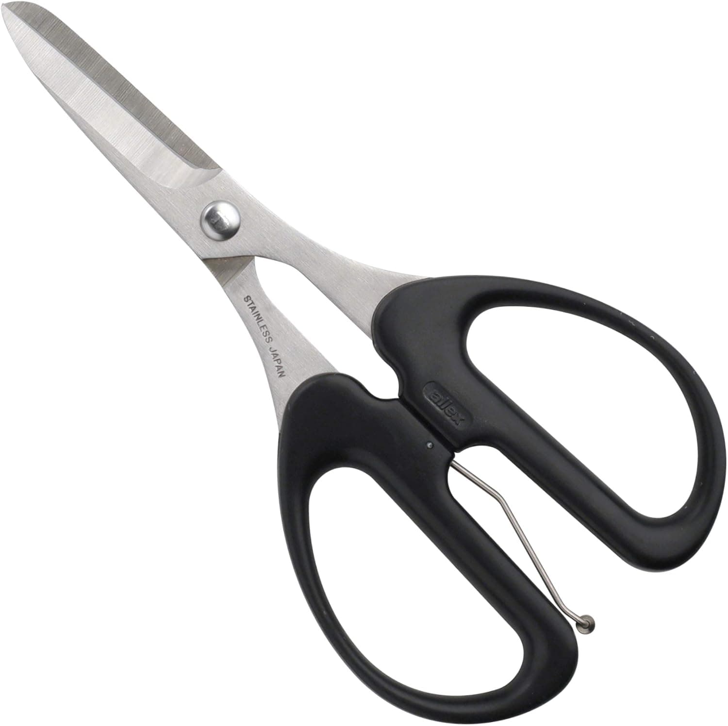 ALLEX Leather Scissors Professional Heavy Duty Sharp Japanese Stainless Steel, Spring Loaded Handle