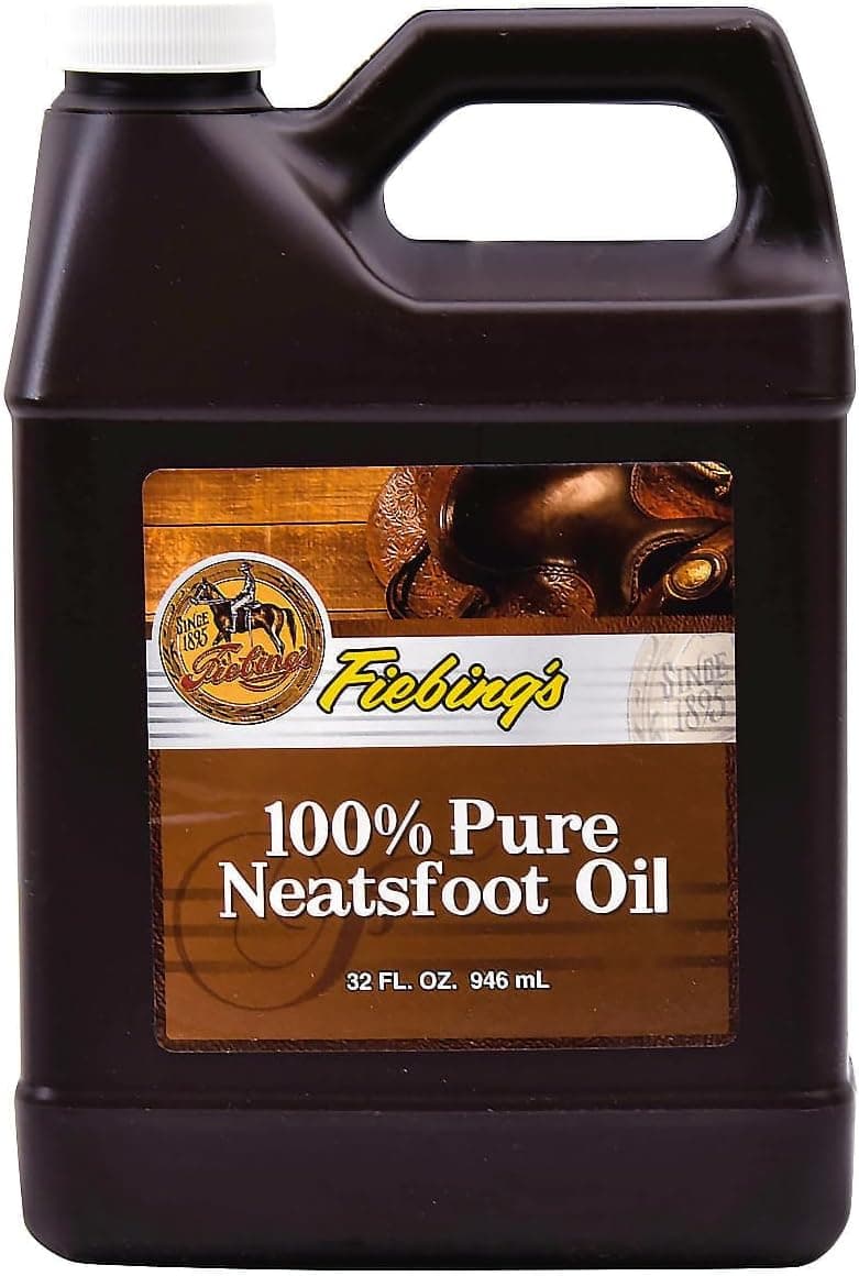 Fiebing's 100% Pure Neatsfoot Oil 32oz - Natural Leather Preservative for Boots, Baseball Gloves, Saddles