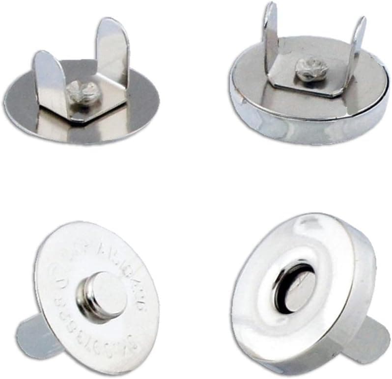 1st Choice Magnetic Button Clasp Snaps - Purses, Bags, Clothes - No Tools Required - 18mm