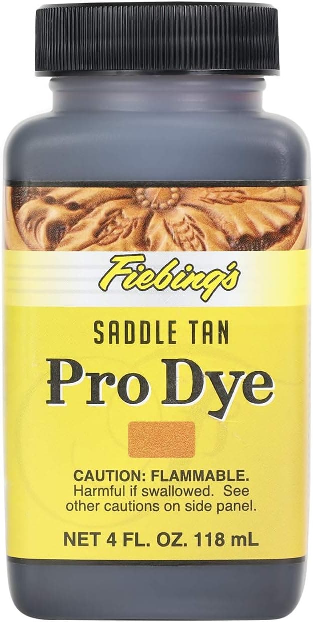 Fiebing's Pro Dye Saddle Tan, 4 oz. Professional Oil Dye for Leather
