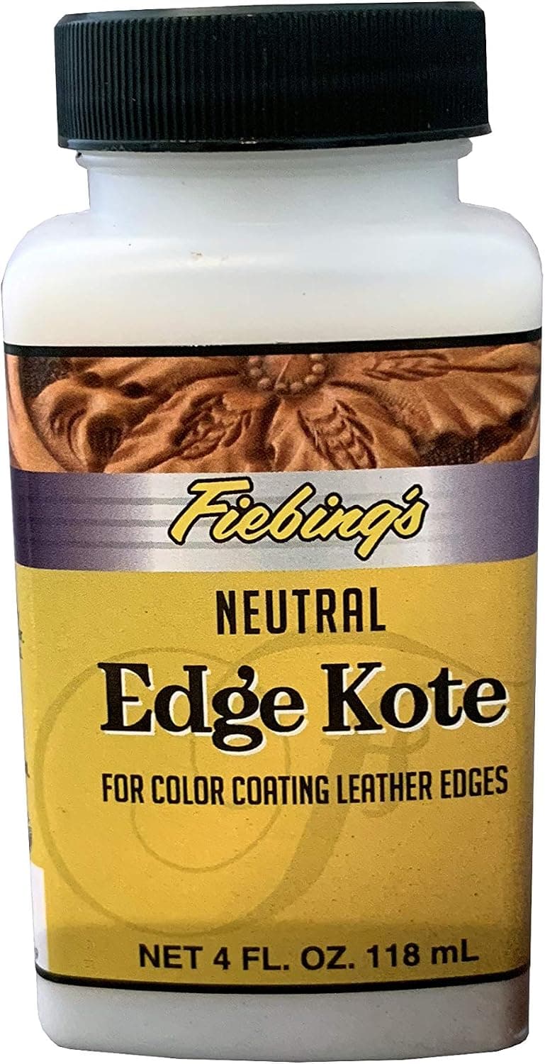 Fiebing's Edge Kote (4oz, Neutral) - Leather Edge Paint for Shoes, Furniture, Purses, Couches, Belts