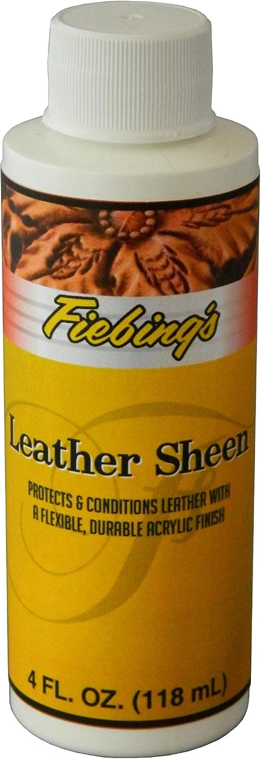 Fiebing's Leather Sheen Acrylic Finisher (4oz) - Acrylic Wax Top Finish to Condition Smooth Leather Boots, Furniture, Jacket, Belt