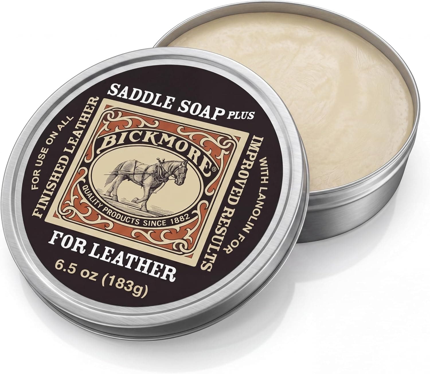 Bickmore Saddle Soap Plus - 6.5oz - Leather Cleaner & Conditioner With Lanolin