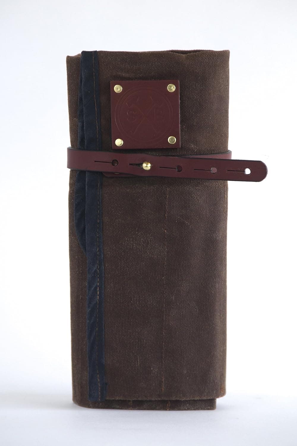 Waxed Canvas and Leather Tool Roll Up Bag - The Orville Tool Pouch for Carpenter, Woodworking, Mechanic