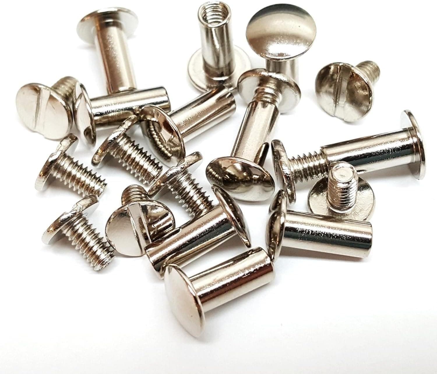 10 Pack 1/2" Solid Chicago Screws Leather Repair Screw Post Fastener