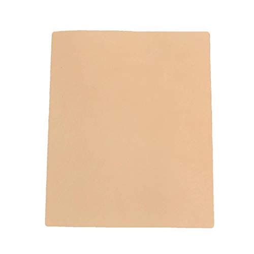 The Leather Guy - Vegetable Tanned Cowhide Leather 8"x10" Pre-Cut Panel, 2-3oz (0.8-1.2mm) Thickness, Natural Color for Easy Dyeing and Crafting