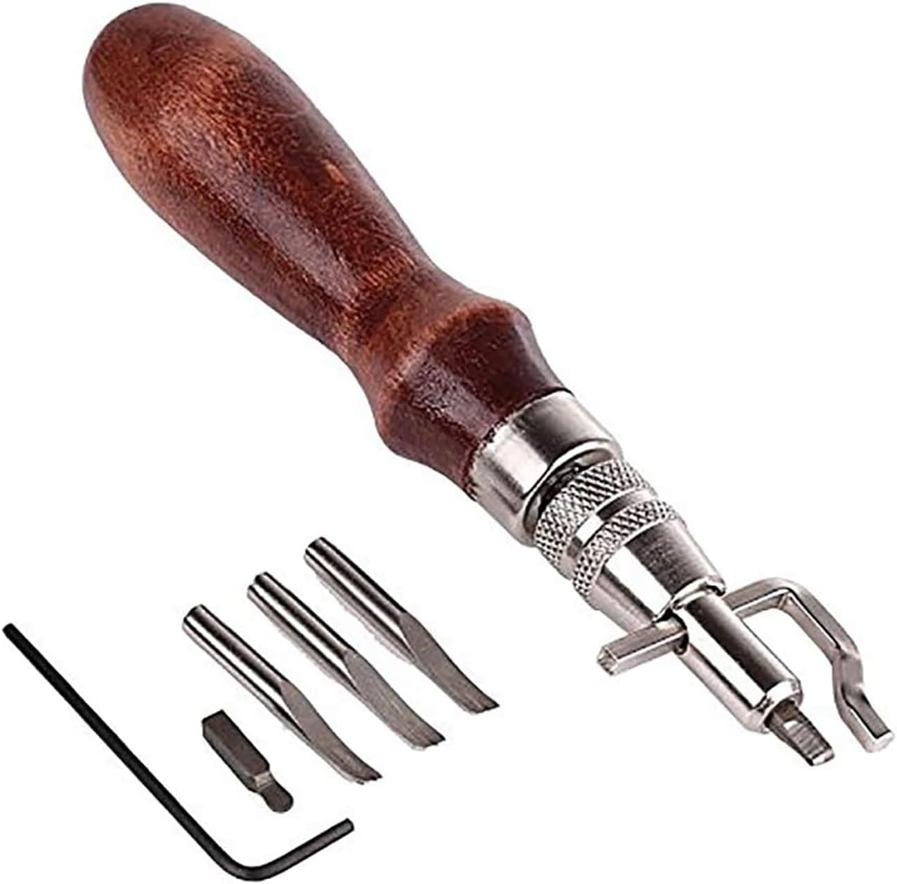 ZLY 7pcs Leather Craft Stitching Groover Skiving Edger Beveler Tools Kit