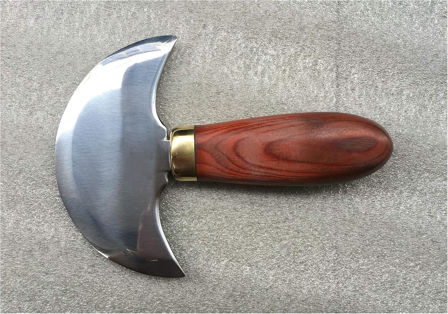 NIBD Leather Round Knife Double Edged Super Sharp Hand-Cutting Half Moon Knife for Leather Crafts DIY