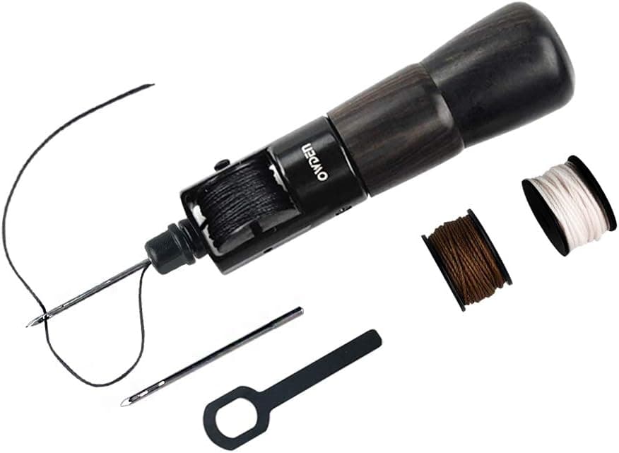 OWDEN Professional Leathercraft Stitch Awl Tool, Leather Sewing Awl Lockstitch Set
