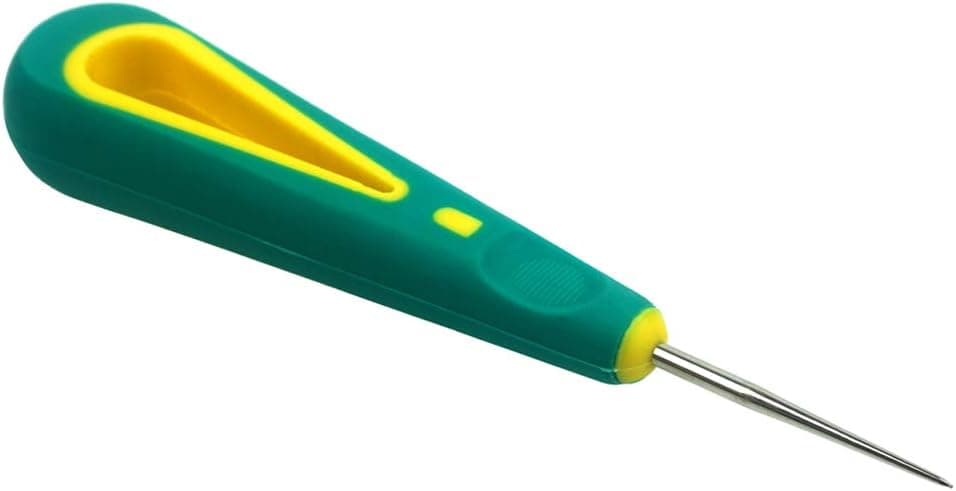 FoRapid Leather Stitching Awl Straight Sewing Awl Hand Stitcher with Ergonomic Rubber Handle