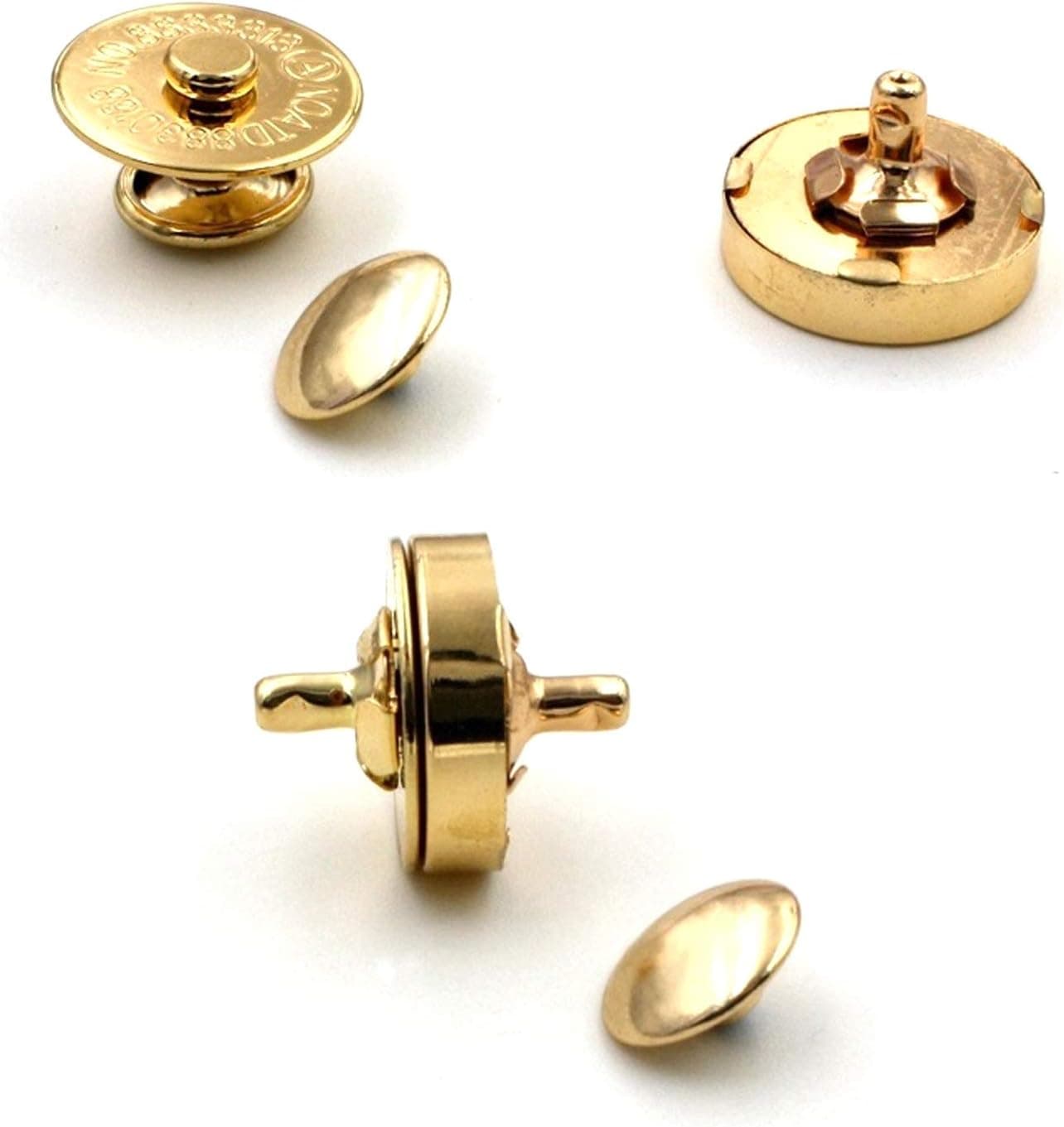 Sbest 20 Sets 18MM Coppery Strong Magnetic Button Clasps, Round Magnetic Snaps Bag Button Clasps with Washer