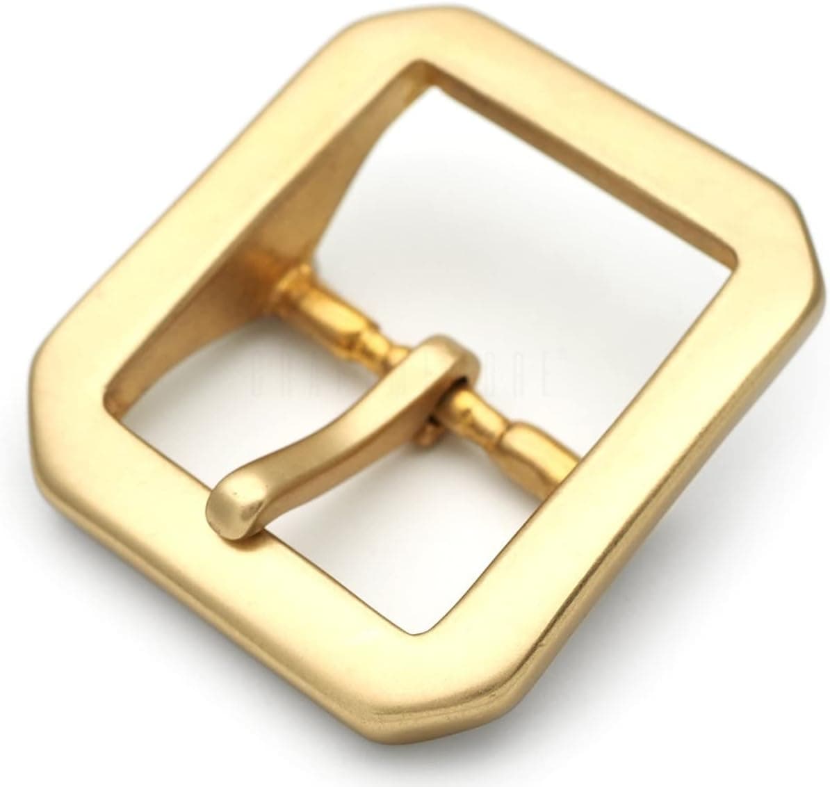 CRAFTMEMORE Solid Brass Belt Buckle 1.5 Inch Single Prong Square Belt Buckle for Replacement, DIY Leather Craft