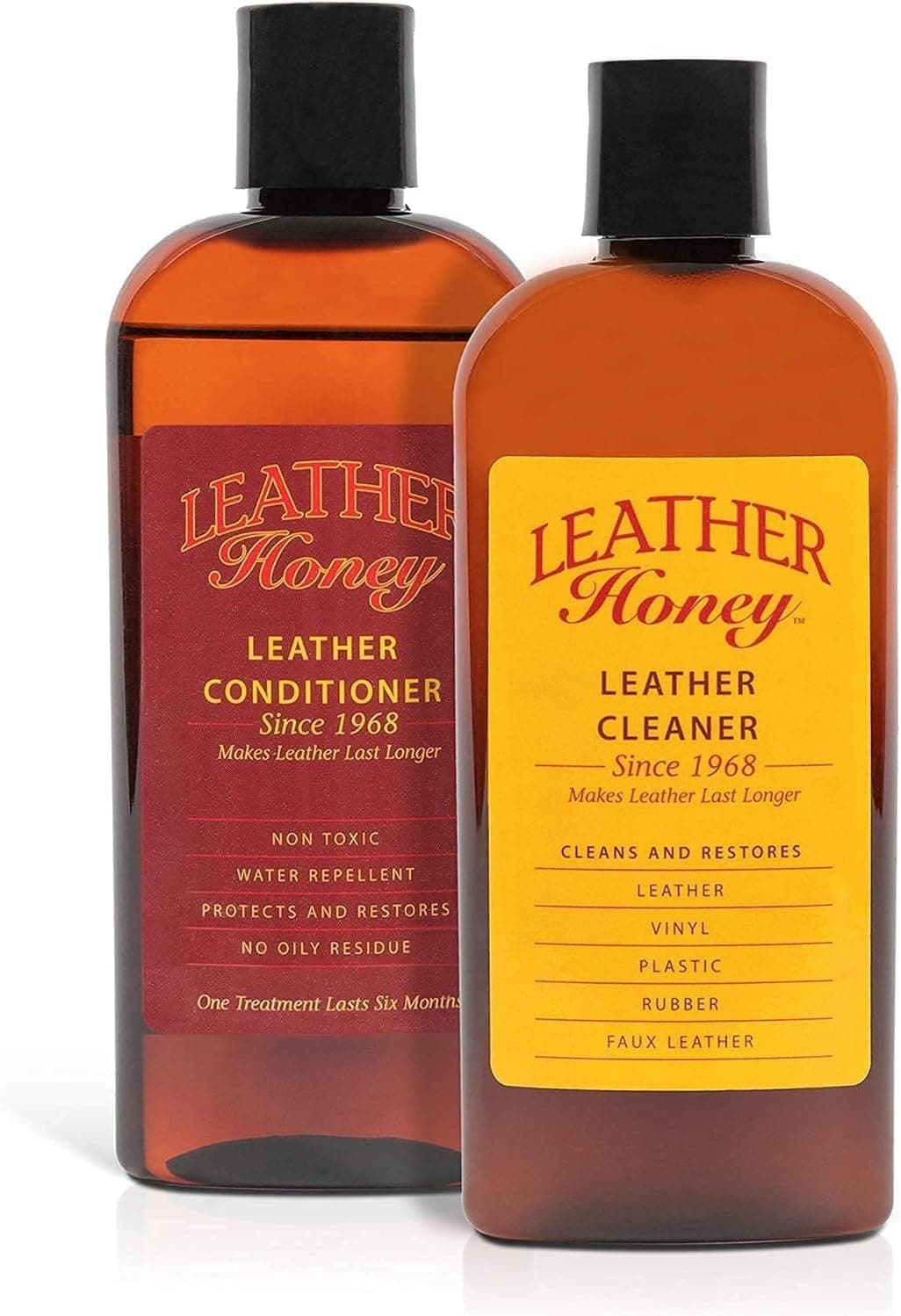 Leather Honey Complete Leather Care Kit Including 8 oz Cleaner and 8 oz Conditioner for Leather Apparel, Furniture, Auto Interiors