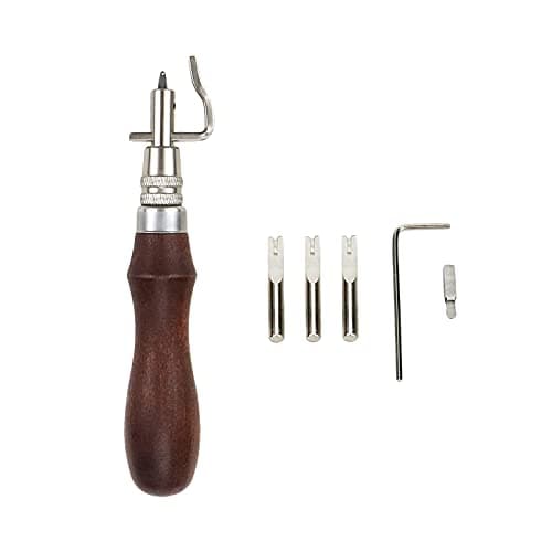 Quluxe 7 Pcs Leather Craft Stitching Groover Skiving Edge Beveler Leather | Working Tools Kit, Leather Edge Bevelers, Beveler Tool for Leathercraft Working