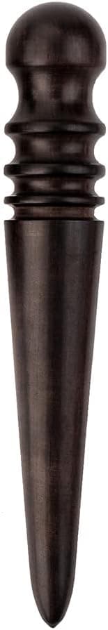Break Leather Art Wood Leather Burnisher Tool - Tapered Edge Slicker Made of Ebony Wood with 4 Grooves