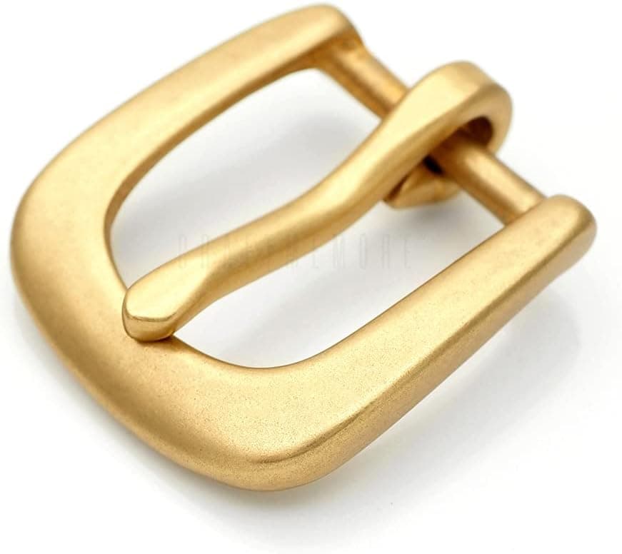 CRAFTMEMORE Solid Brass Belt Buckle Single Prong Belt Buckle for Replacement DIY Leather Craft (3/4 Inch)