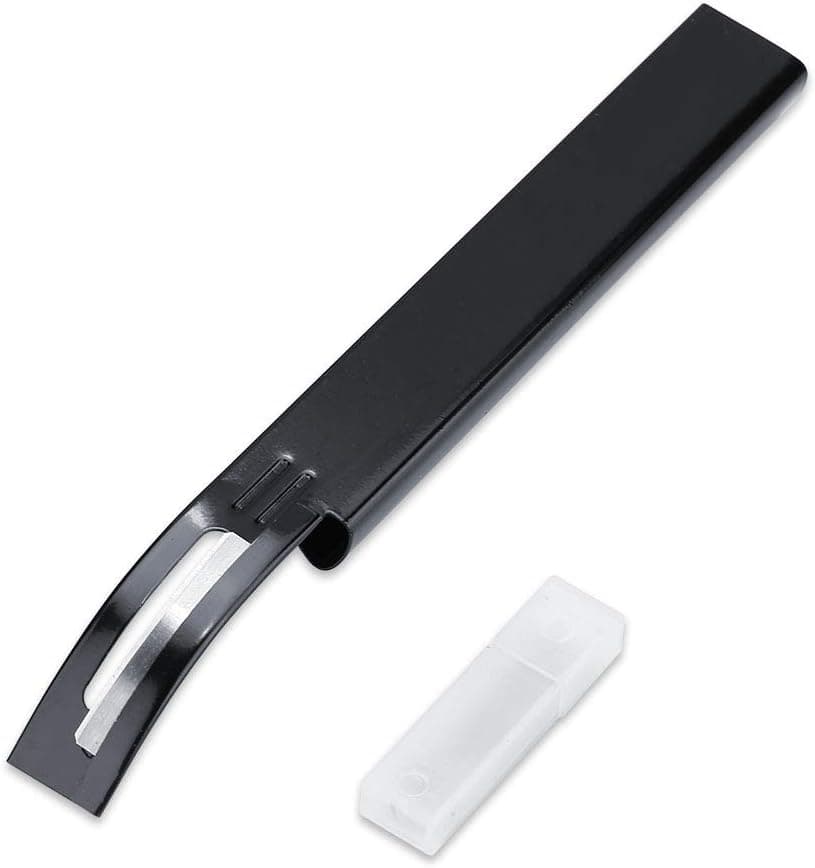 Leather Skiver, Leather Skiving Knife with Replacement Blades for Leather Working Tools (Black)
