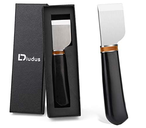 DIUDUS Leather Cutting Knife, Leather Skiving Knife with Wooden Handle