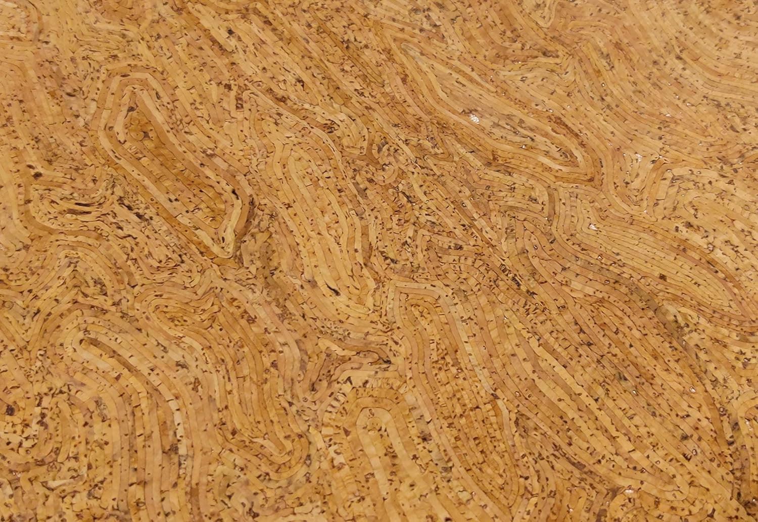 Cork Fabric Faux Leather Sheets for Sewing, Cork Vegan Leather for Earrings, Cork Material for Crafts (Wavy, 23'' x 35'')