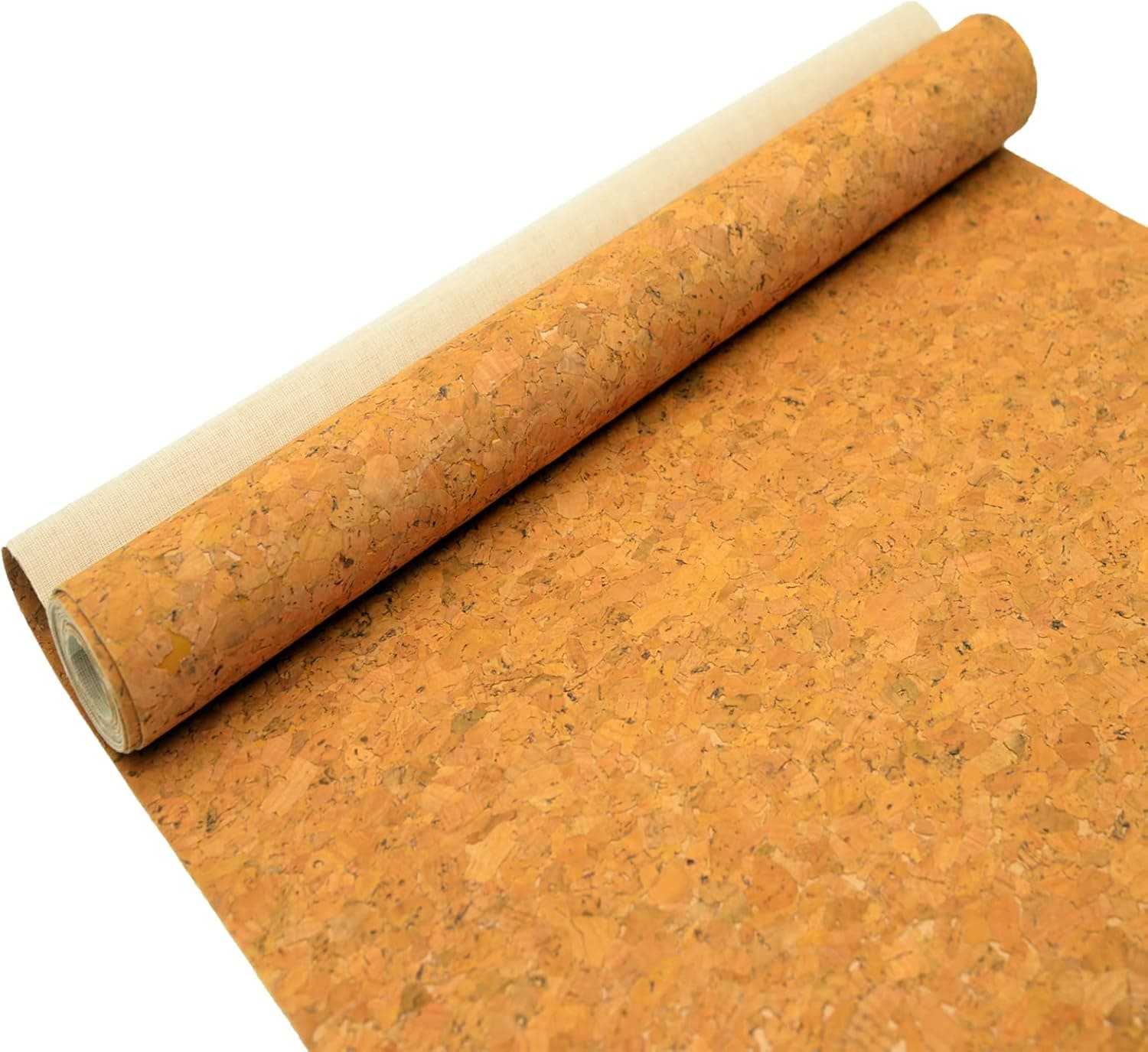 SorenCut Cork Fabric by The Yard, Cork Fabric for Sewing with Black Coffee Surface, 12 x 52 Inch