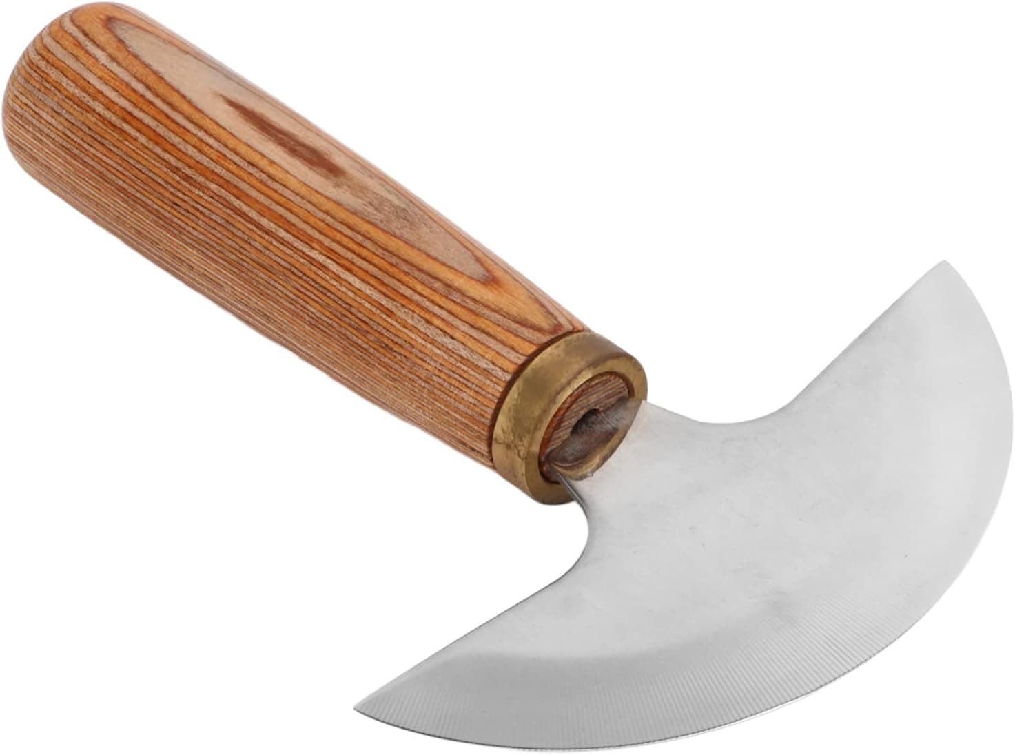 Round Leather Knife, Stainless Steel Leather Cutting Knives Leather Skiving Knife DIY Hand Craft Cutting Tool