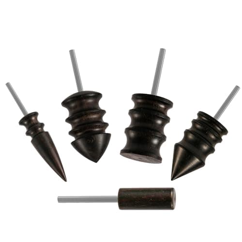 NQEUEPN 5pcs Leather Burnisher Bits for Rotary Tool, 5 Styles