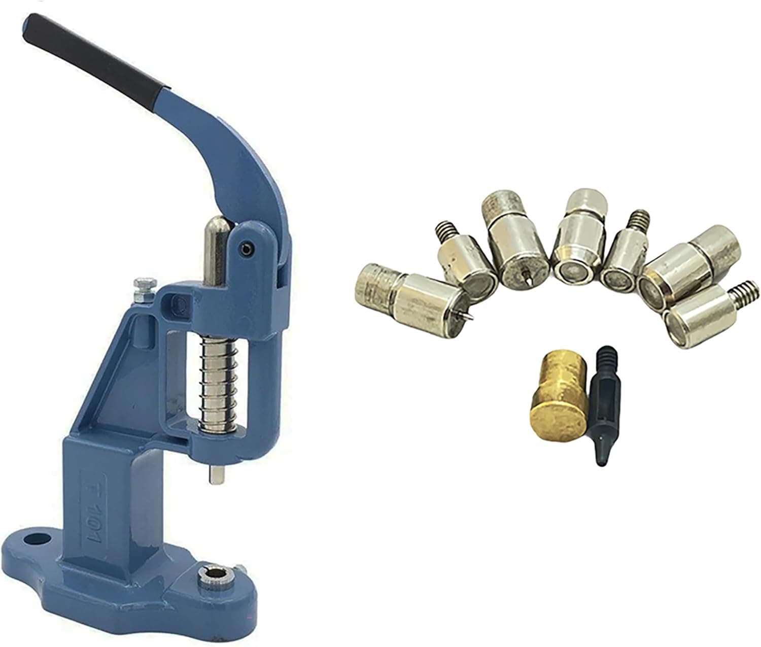 HOBBY TRENDY Essential Rivet Setting Kit with Hand Press Machine, Rivet Dies and Hole Punch