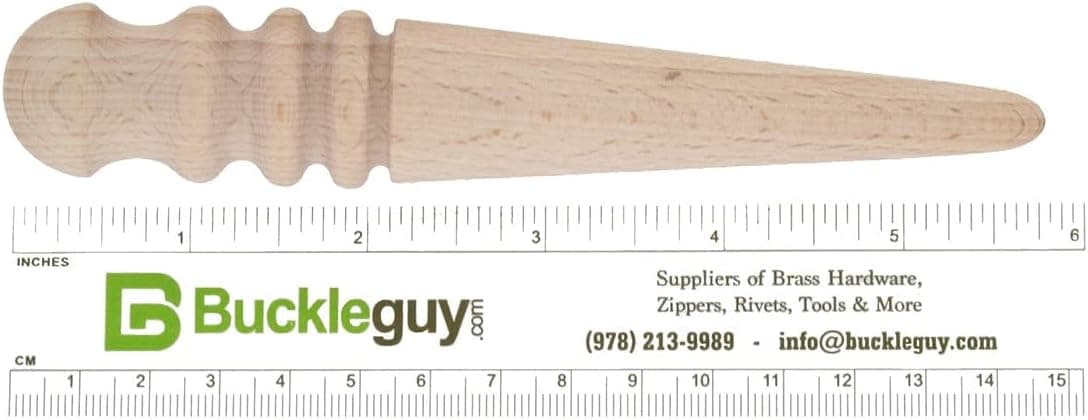 Leather Edge Slicker Burnishing Tool, Beech Wood