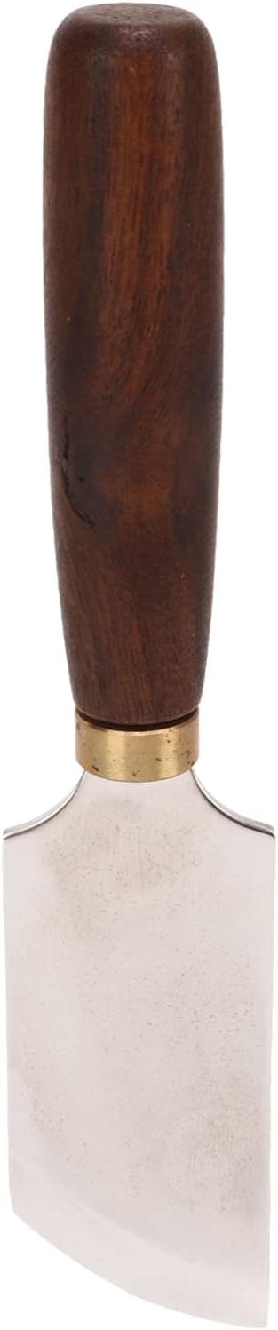 Leather Skiving Knife, Leather Cutting Knife with Wooden Handle Leathercraft Craft Tool Edge Beveller Edge Skiving Tool