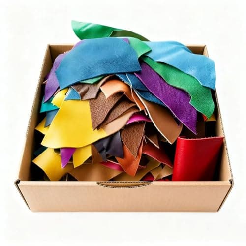 1LB Colorful Genuine Cowhide Leather Scraps & Pieces for Crafting